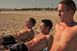 Corbin Webber, Evan Parker, Ian Levine in Beach Threesome by 