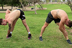 Chris Harder, Kaydin Bennett in Workout Buddies Chris & Kaydin by 