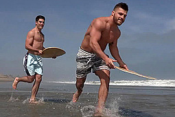 Brodie, Tanner in Bareback After Surfing Practice by 